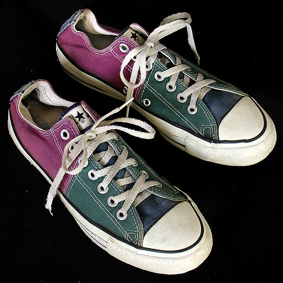 Vintage American-made Converse All Star Chuck Taylor multi color shoes for sale at http://www.collectornet.net/shoes
