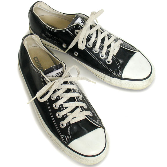 Vintage American-made Converse All Star Chuck Taylor patent leather shoes for sale at http://www.collectornet.net/shoes